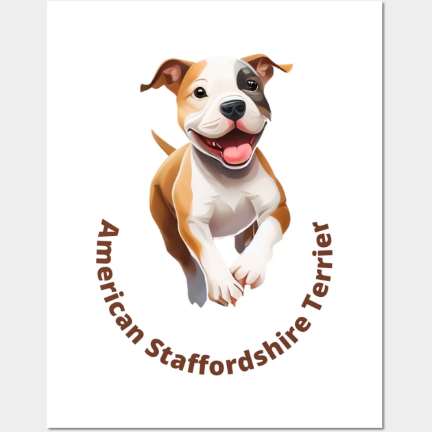 American Staffordshire Terrier Wall Art by Schizarty